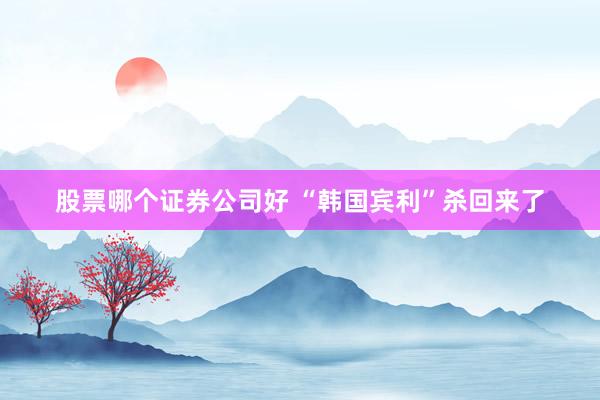 股票哪个证券公司好 “韩国宾利”杀回来了