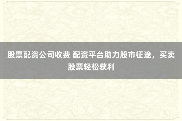 股票配资公司收费 配资平台助力股市征途，买卖股票轻松获利